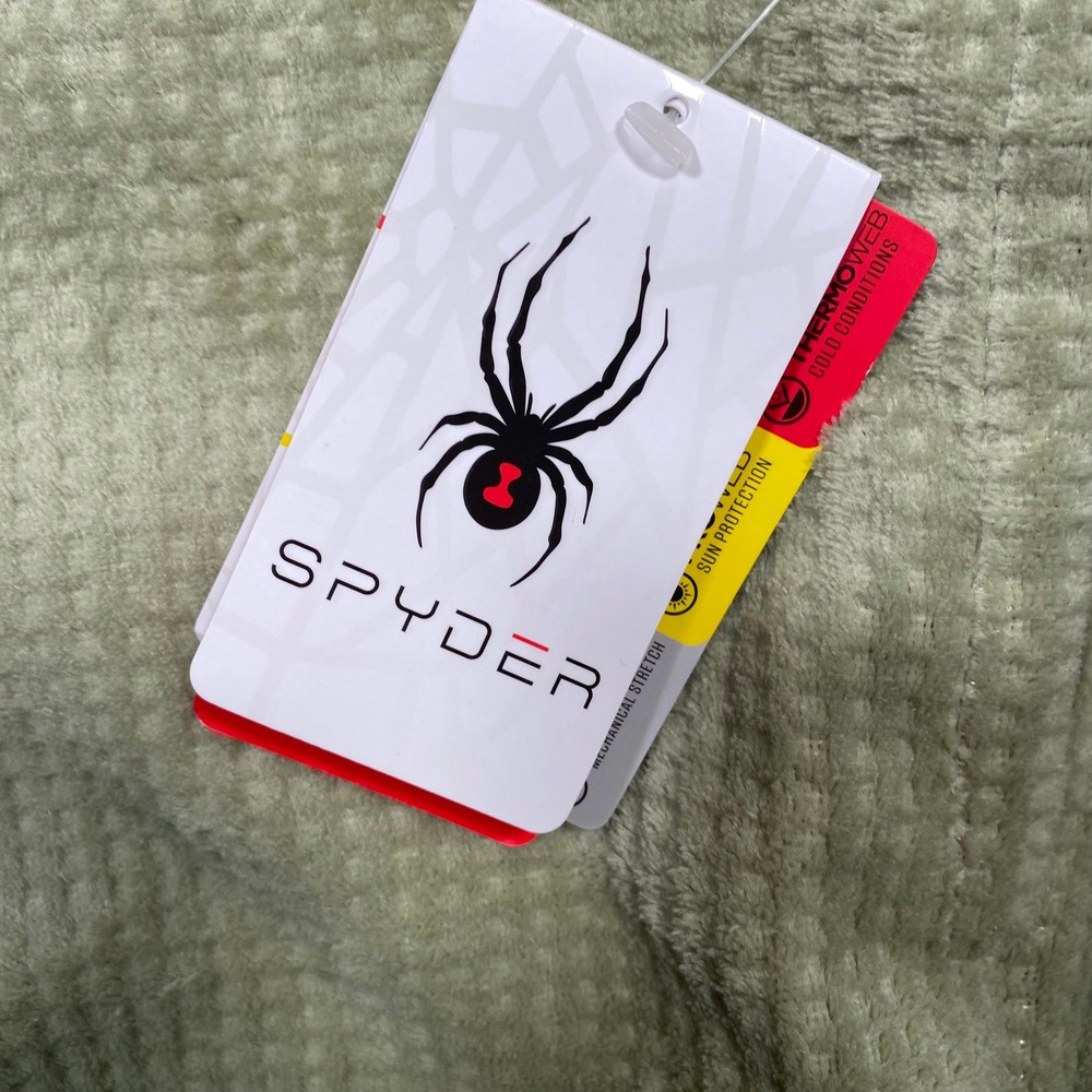 Spyder Women Fleece Pullover Mock Neck Snap Button Sweatshirt Green S - Picture 5 of 8